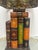 Pair of Vintage Rare Maitland Smith Leather Book Lamps great for end tables or large desk. Leather shade 16" square