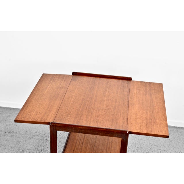 Mid-Century Modern Folding Drinks Trolley in Teak, 1960s For Sale - Image 9 of 10