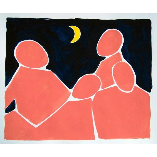 Waleria Matelska, Nightly Conversation, 2020, Acrylic on Paper For Sale - Image 4 of 7