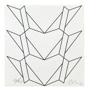 1975 Abstract Composition Lithograph by Giorgio Pagliari