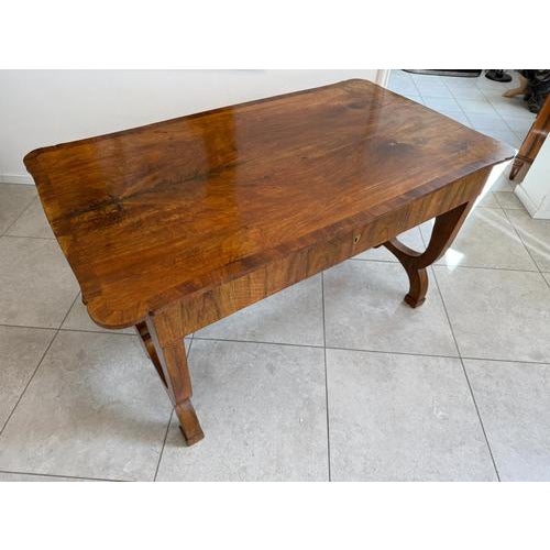 Wood Biedermeier Desk in Walnut For Sale - Image 7 of 14