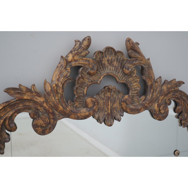 Italian Labarge Large Ornately Carved Italian Style Mirror For Sale - Image 3 of 12