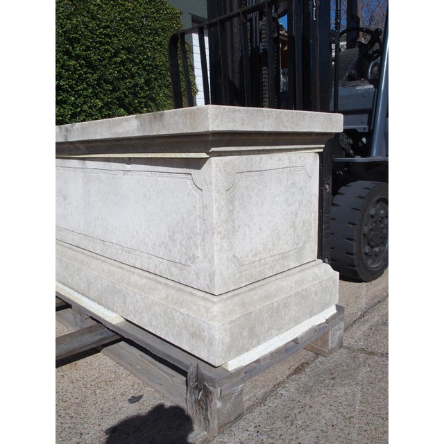 Pair of Large Italian Neoclassical Style Pedestals in Carved Limestone For Sale - Image 16 of 18