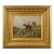 English 1880s Oil on Board Painting Depicting a Hunting Scene, in Antique Frame For Sale