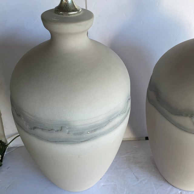1980s 1980s Large Ceramic Lamps Signed Krum - a Pair For Sale - Image 5 of 12
