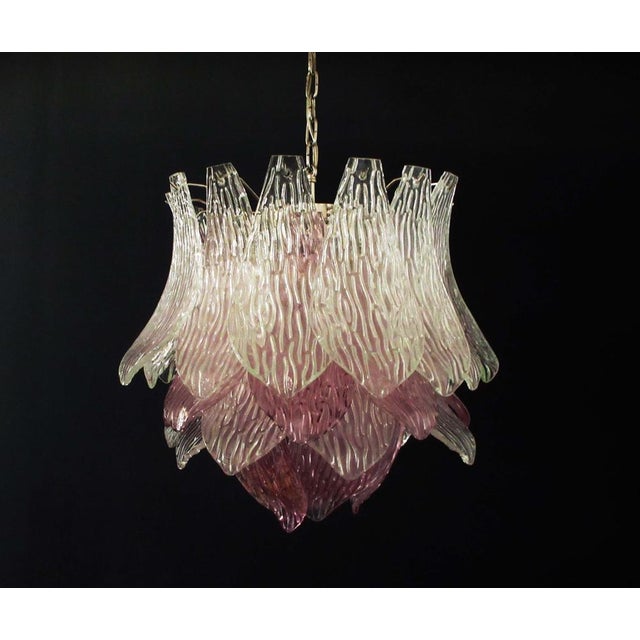 Italian Murano Pendant Transparent and Amethyst Glasses, Set of 2 For Sale - Image 10 of 16