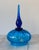 Mid-Century Modern Vintage Italian Empoli Blue Apothecary Pedestal Jar For Sale - Image 3 of 10