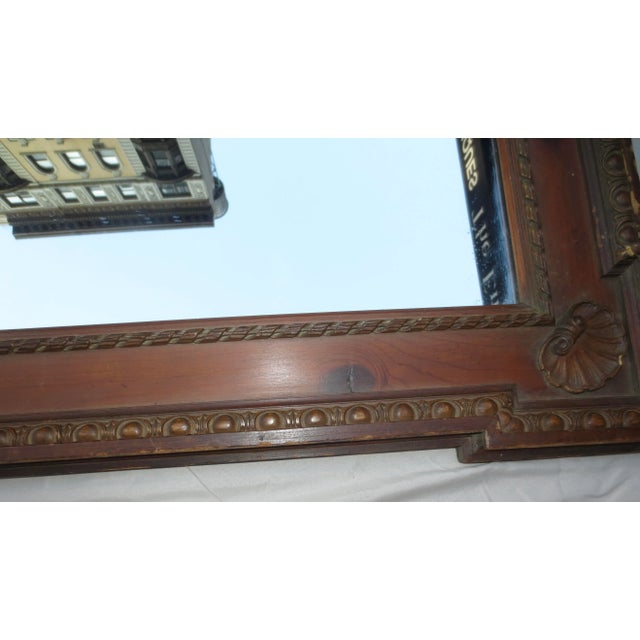 Vintage 1910 Mirror Edwardian With Corner Block For Sale In New York - Image 6 of 12