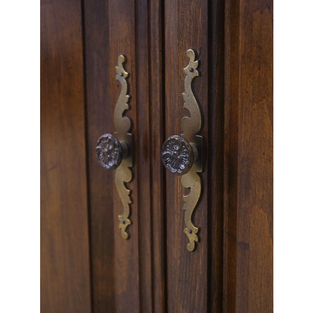 Ethan Allen Maple 2 Door China Cabinet For Sale - Image 10 of 18