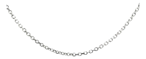 14K White Gold Cable Link Chain