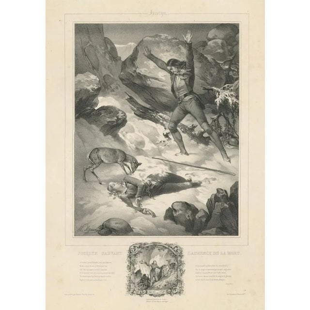 Paper Maurin, Jocelyn Sauvant Laurence de la Mort, 1840, Lithograph For Sale - Image 7 of 10