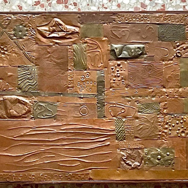 Mid-Century Mixed Metal Abstract Assemblage For Sale - Image 11 of 13