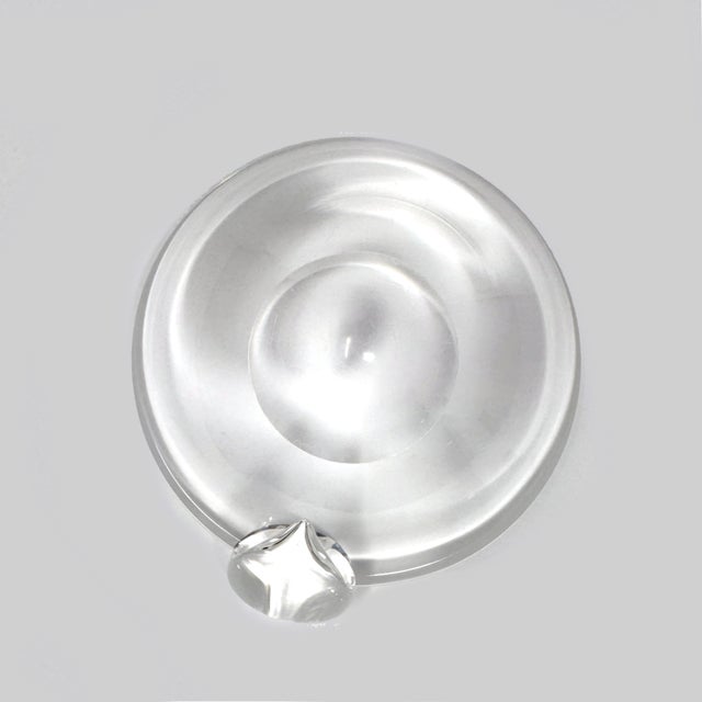 Mid-Century Modern Signed Steuben Clear Crystal Catchall Small Bowl For Sale - Image 3 of 5