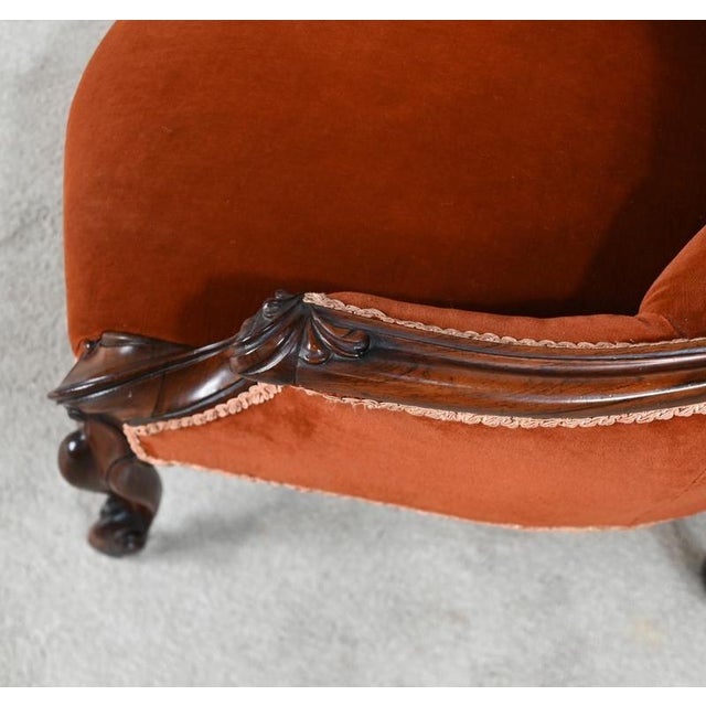 Victorian Parlour Chair in Mahogany, 1880 For Sale - Image 4 of 6