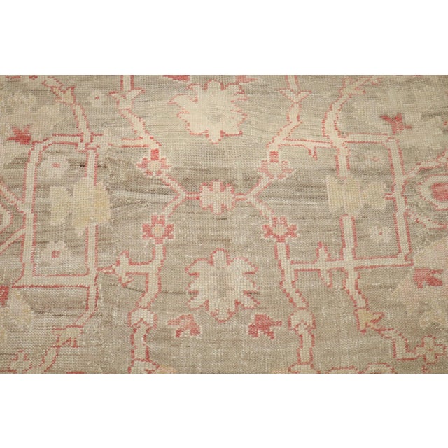 Red Ivory Medallion Oversize Antique Turkish Oushak Carpet - 11'4" x 16'6" For Sale In New York - Image 6 of 16