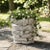 1986 White Washed Faux Stacked Riverstone Outdoor Cement Planter For Sale In Palm Springs - Image 6 of 14