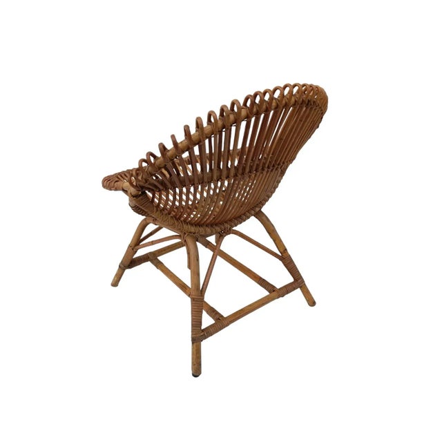 Vittorio Bonacina Pair of Vintage Bonacina Rattan Sculptural Chairs Italy 1960s For Sale - Image 4 of 8