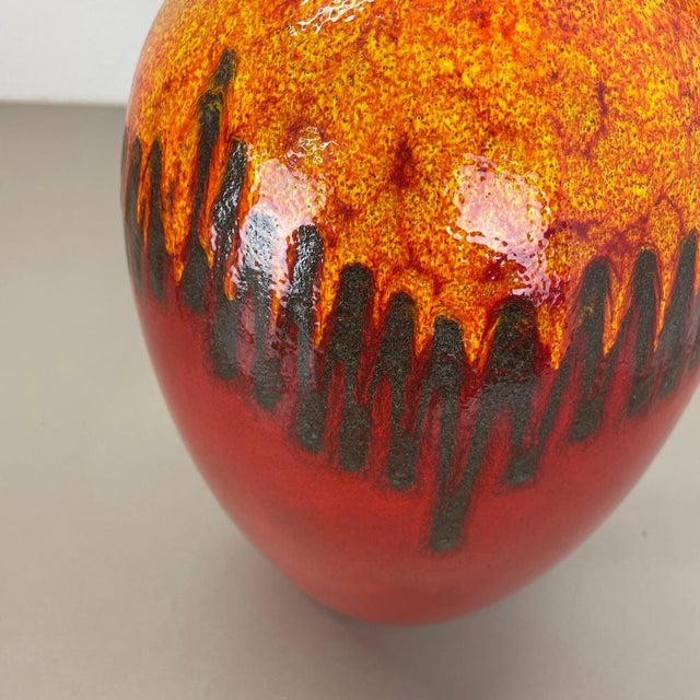 Ceramic Large Pottery Fat Lava Lora-Style 279-38 Floor Vase from Scheurich, 1970s For Sale - Image 7 of 18