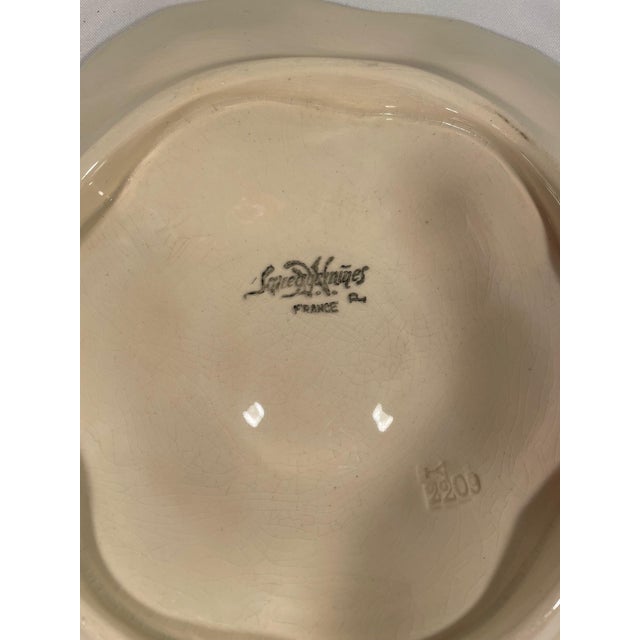 Ceramic Early 1920s French Majolica Sarreguemines Oyster Plate For Sale - Image 7 of 10