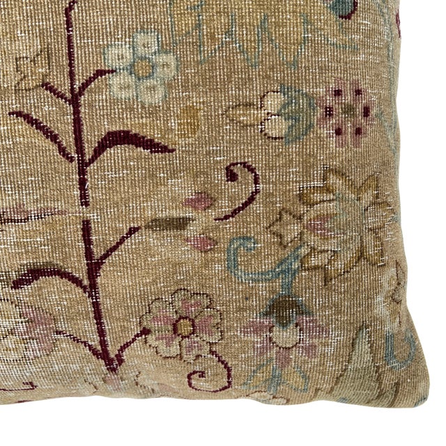 Mid 20th Century Vintage Turkish Rug Pillow For Sale - Image 5 of 6