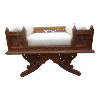 1920s Teak Howdah Elephant Saddle Chair For Sale