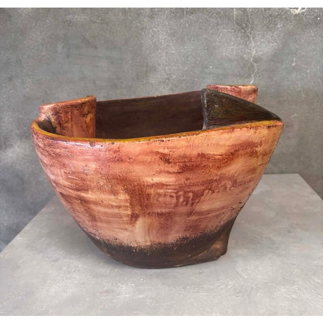 Late 20th Century Late 20th Century Hand-Carved Wood Sculptural Vessel For Sale - Image 5 of 12