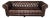 English Remington Brown Custom Made Leather Tufted Chesterfield Sofa 7ft For Sale