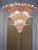 Murano Mid-Century Modern Pink “Palmette” Murano Glass Chandelier For Sale - Image 4 of 4
