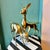 1970s Pair of Vintage Large Brass Deer Statues For Sale - Image 4 of 7
