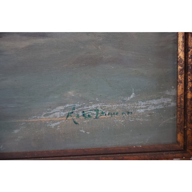 Vintage R. G. Duncan Signed “Astor” Sailboat Seascape Original Oil on Board—Framed For Sale - Image 4 of 18