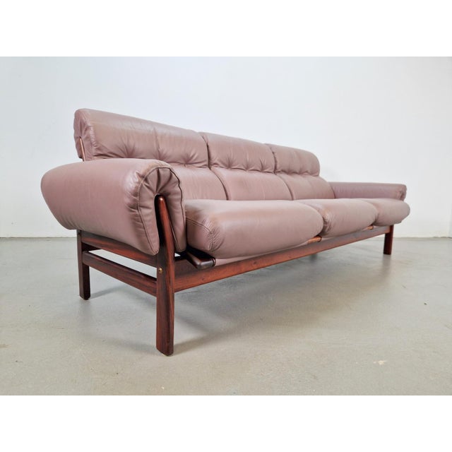 Wood Vintage Teak Leather Sofa from Coja, Netherlands, 1960s For Sale - Image 7 of 13