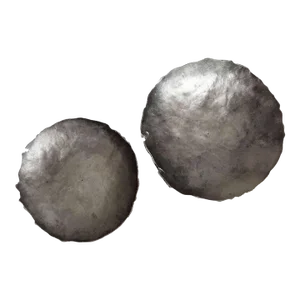 2016 Contemporary Abstract, Gray, Iron Sculpture Bowls by Freddy Borges - Set of 2