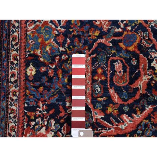 1920s Blue Antique Persian Rug For Sale - Image 4 of 7