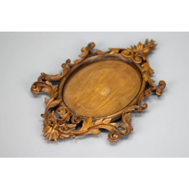 Late 19th Century Carved Walnut Oval Picture Frame, France, 1890s For Sale - Image 11 of 18
