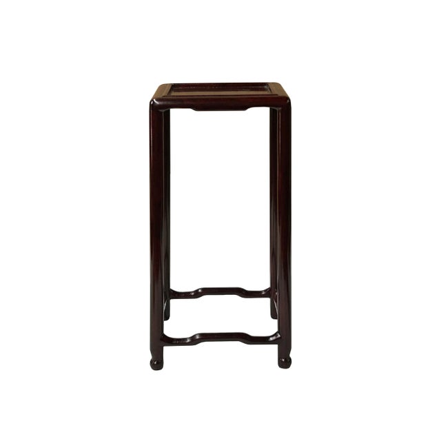 The Reddish Brown Square Slim Legs Tall Wood Display Stand Easel is a sleek and elegant piece designed to showcase...