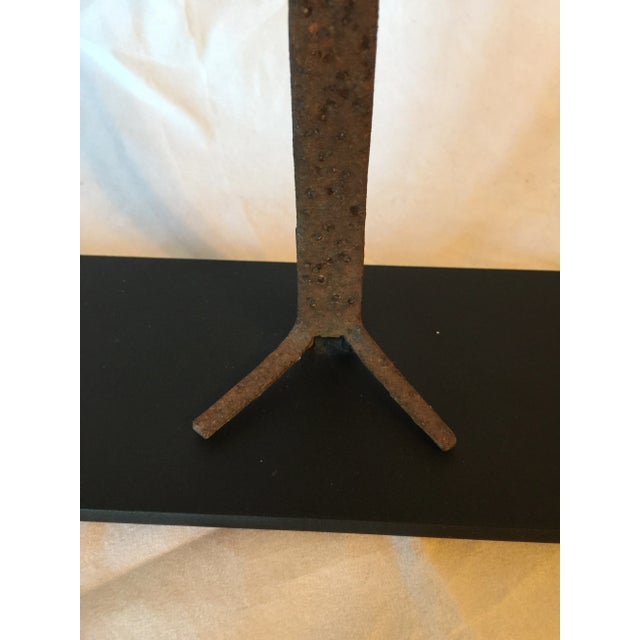 African Bamana Iron Oil Lamp For Sale - Image 4 of 5