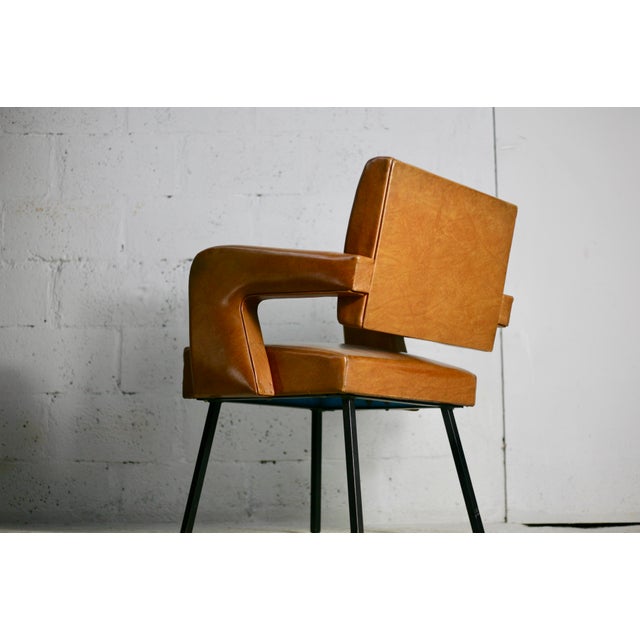 Textile Armchair attributed to Jacques Adnet, 1955 For Sale - Image 7 of 18