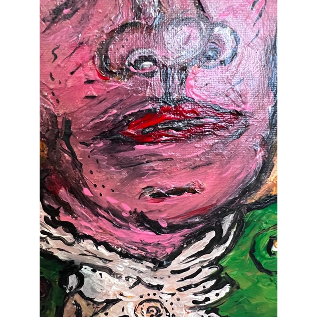 Textile Original Painting on Canvas, "Young George Washington" by Serg Graff, Coa For Sale - Image 7 of 9