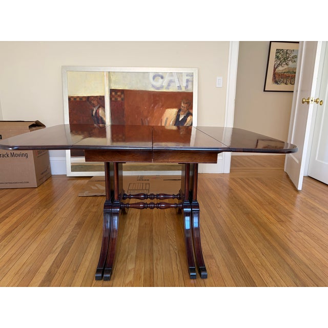 Brandt Mahogany Double Pedestal Dining Table, Seats 6-8, Original Label ...