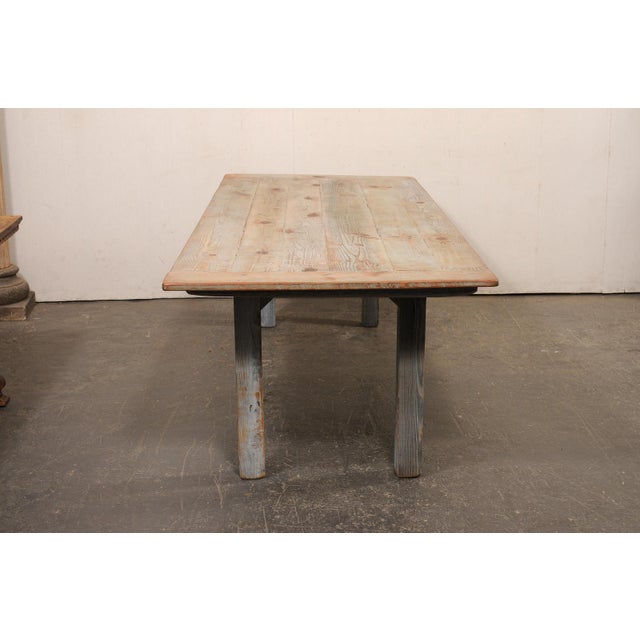 Mid 20th Century Rustic Farmhouse Dining Table, 8+ Ft Long For Sale In Atlanta - Image 6 of 9