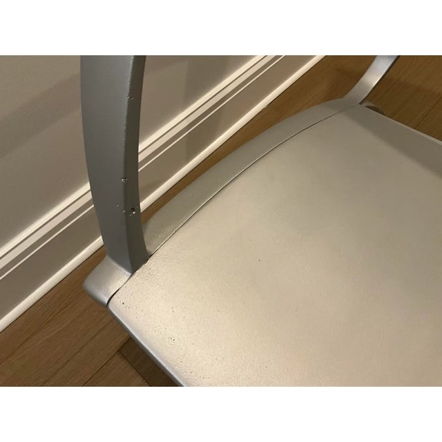 Richard Frinier Award Winning Aero Chair for Brown Jordan With Seat and Back Cushions and Glass Top Side Table For Sale - Image 9 of 11