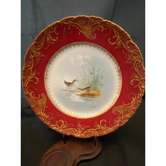 Martin Late 19th Century Antique Limoges Cabinet Plates- Set of 4 For Sale - Image 4 of 10