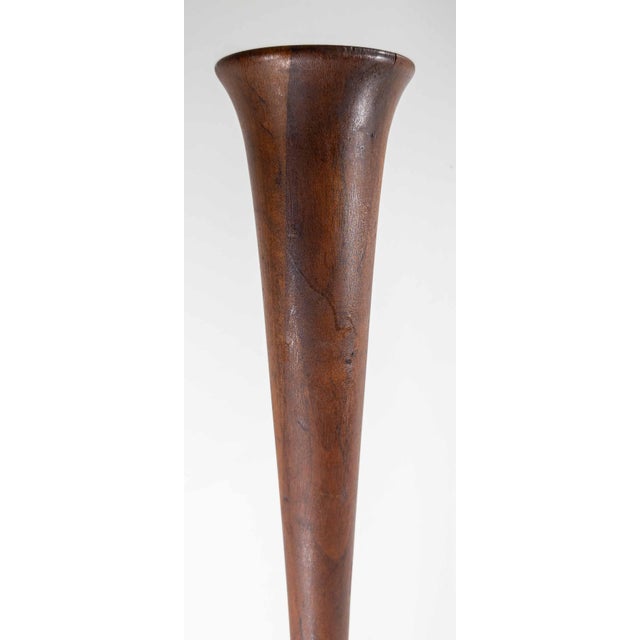 20th Century 29" Large Arts & Crafts Turned Wood Bud Vase or Candle Holder For Sale - Image 10 of 15