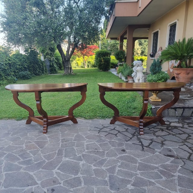 Antique Tuscan Walnut Consoles, 1770, Set of 2 For Sale - Image 13 of 15