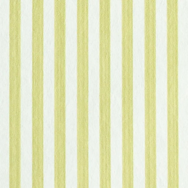 Transitional Sample - Schumacher Edwin Stripe Narrow Wallpaper in Citron For Sale - Image 3 of 4