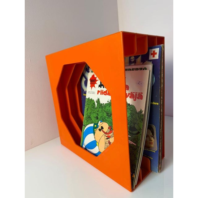 Orange Record Stand from Schweizer Design For Sale - Image 10 of 11