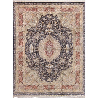 Modern Animal Motif Silk Chinese Area Rug For Sale