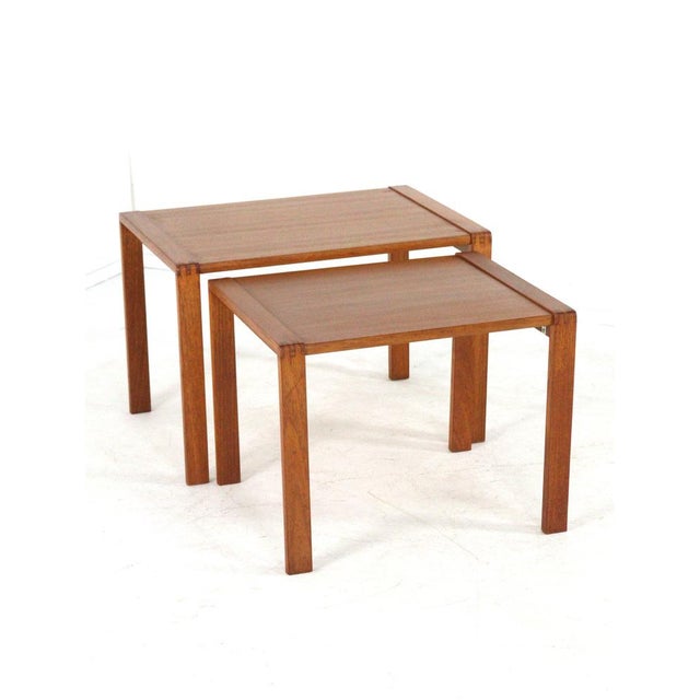 Brown Nesting Tables, Set of 2 For Sale - Image 8 of 8