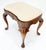 Antique 19th Century Quen Ann Style Scallop Accent New Leather Upholstery Bench For Sale - Image 9 of 13