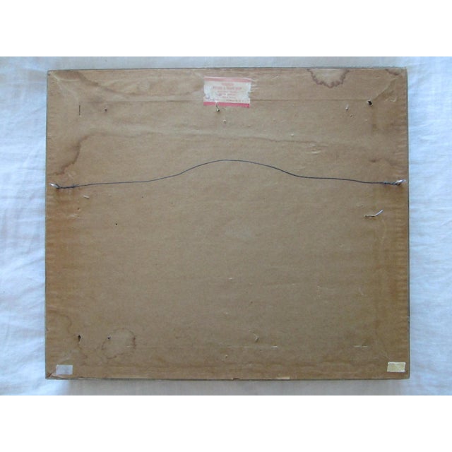 Wood 1960s Impressionist Autumn Landscape Oil on Board Signed Winston For Sale - Image 7 of 9